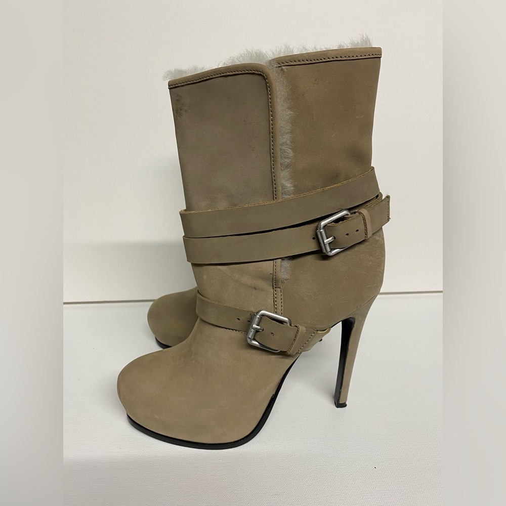 Pour La Victoire Lizzie Boots Grey Taupe Fur 8
